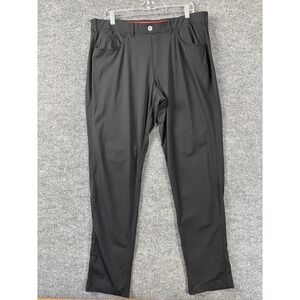 Redvanly Pants Mens XL Black 36x30 Pull On Golf Performance Flex Preppy